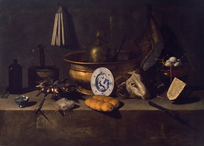 Binnenkeuken door Giovanni Battista Recco
