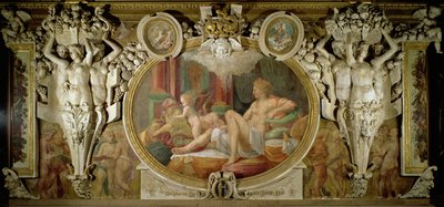 Danae (detail) door Giovanni Battista Rosso Fiorentino