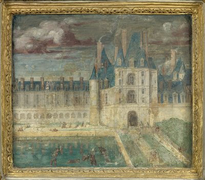 Uitzicht op het kasteel van Fontainebleau rond 1535 - 1540 door Giovanni Battista Rosso Fiorentino