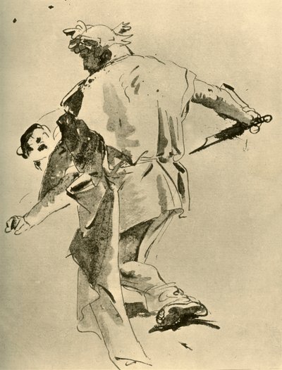 Een man steekt een jongen neer door Giovanni Battista Tiepolo