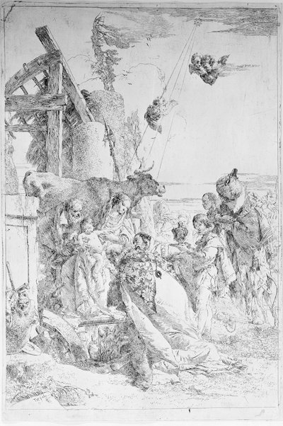 Aanbidding der wijzen, ca. 1753 door Giovanni Battista Tiepolo