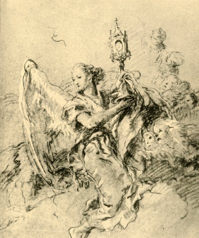 Engel met monstrans, 1767-1769, 1928 door Giovanni Battista Tiepolo