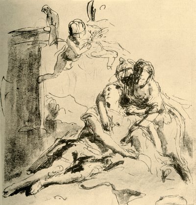 Angelica verzorgt de wonden van Medor, c1757, 1928 door Giovanni Battista Tiepolo