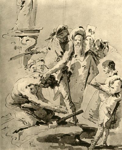Onthoofding van een heilige, midden 18e eeuw door Giovanni Battista Tiepolo