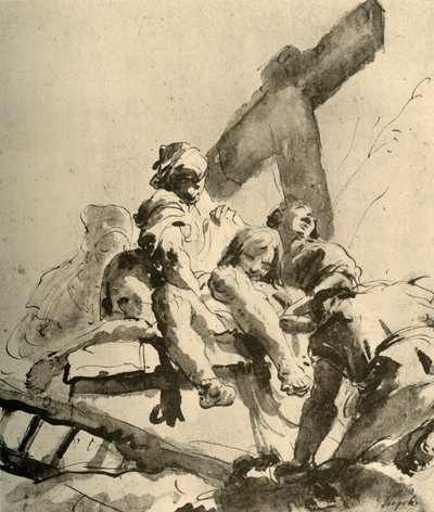 Afdaling van het kruis, midden 18e eeuw, 1928 door Giovanni Battista Tiepolo