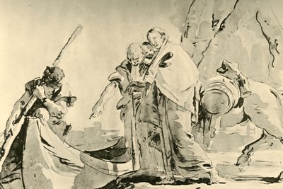 Vlucht naar Egypte door Giovanni Battista Tiepolo
