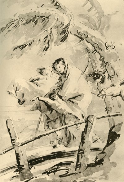 Vlucht naar Egypte, voor 1752, 1928 door Giovanni Battista Tiepolo