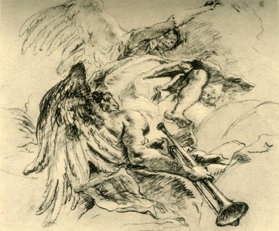 Groep engelen, ca. 1754, 1928 door Giovanni Battista Tiepolo