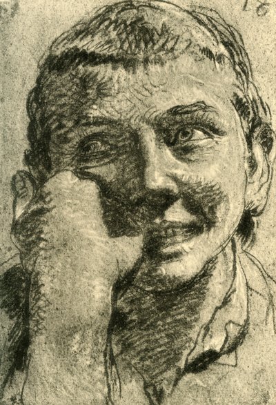 Hoofd van een lachende jongen, midden 18e eeuw, 1928 door Giovanni Battista Tiepolo