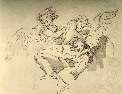 Zwevende Engelen door Giovanni Battista Tiepolo