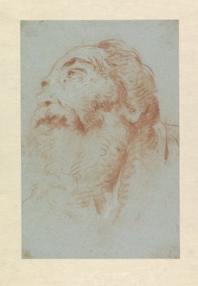 Kop van een oude man door Giovanni Battista Tiepolo