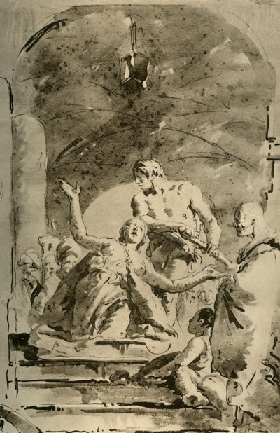 Martelaarschap van S. Giustina, ca. 1730s door Giovanni Battista Tiepolo