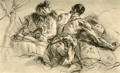 Oosterse kooplieden met balen goederen, 1753, 1928 door Giovanni Battista Tiepolo