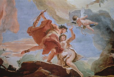 Orpheus redt Eurydice uit de onderwereld, detail van het plafond door Giovanni Battista Tiepolo