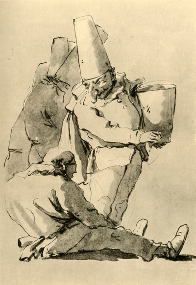 Pulcinelli, midden 18e eeuw, 1928 door Giovanni Battista Tiepolo