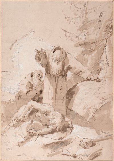 Sint Fidelis van Sigmarigen en Sint Jozef van Leonessa door Giovanni Battista Tiepolo