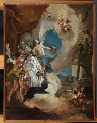 St. Aloysius Gonzaga in Glorie door Giovanni Battista Tiepolo