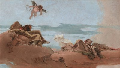 Studie voor een plafond met de personificatie van de Raad door Giovanni Battista Tiepolo