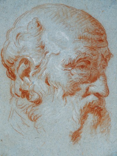 Studie van de Buste van Giulio Contarini van Links door Giovanni Battista Tiepolo
