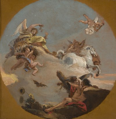 De wagen van Aurora, ca. 1734 door Giovanni Battista Tiepolo