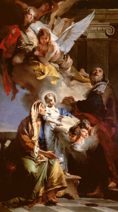 De opvoeding van de Maagd door Giovanni Battista Tiepolo