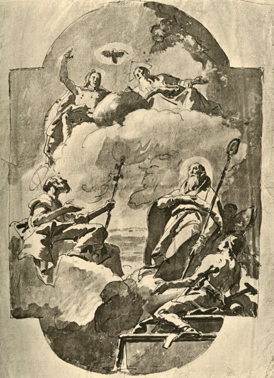 De Drie-eenheid en Heiligen, midden 18e eeuw, 1928 door Giovanni Battista Tiepolo