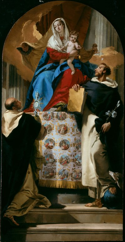 Maagd en kind met heiligen Dominicus en Hyacinthus door Giovanni Battista Tiepolo