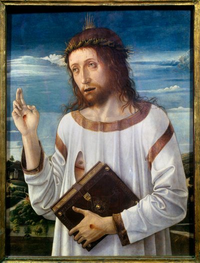 Christus zegent door Giovanni Bellini