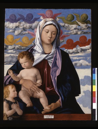 Madonna en kind met Johannes de Doper door Giovanni Bellini