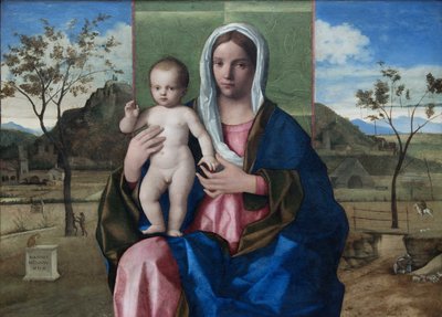 Madonna en kind zegenen door Giovanni Bellini