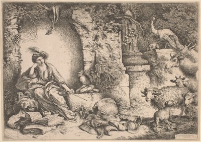 Circe verandert de mannen van Ulysses in beesten door Giovanni Benedetto Castiglione