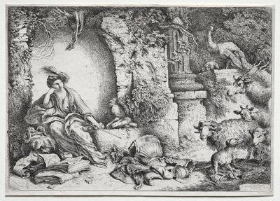 De melancholie door Giovanni Benedetto Castiglione