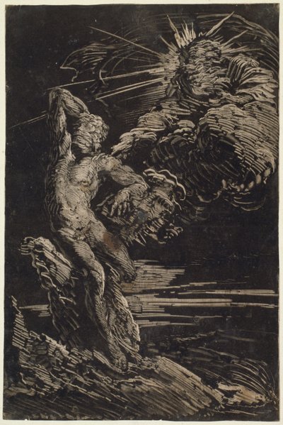 De schepping van Adam door Giovanni Benedetto Castiglione