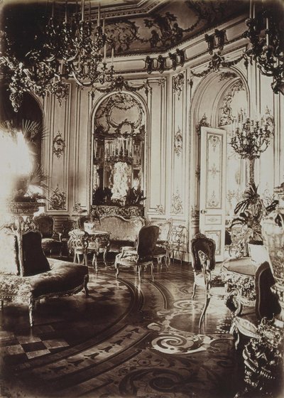 Het Stroganov-paleis in Sint-Petersburg. Ovale Woonkamer, 1860s door Giovanni Bianchi