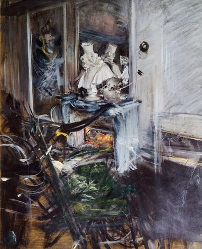 Kardinaal Bernini in de kamer van de schilder door Giovanni Boldini