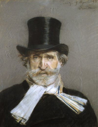 Portret van Giuseppe Verdi, 1880s door Giovanni Boldini