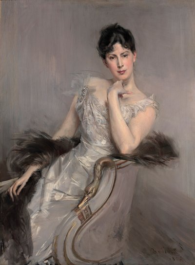 Signora in bianco Dame in het wit, 1902 door Giovanni Boldini