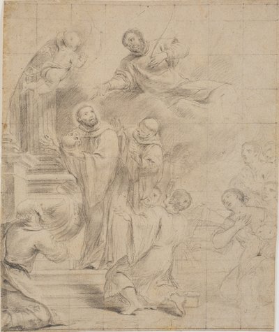 Sint Bernardus redt de schedel van Sint Caesarius door Giovanni Bonati