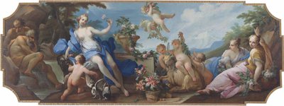 Aurora en Diana, of een allegorie op de lente door Giovanni Camillo Sagrestani