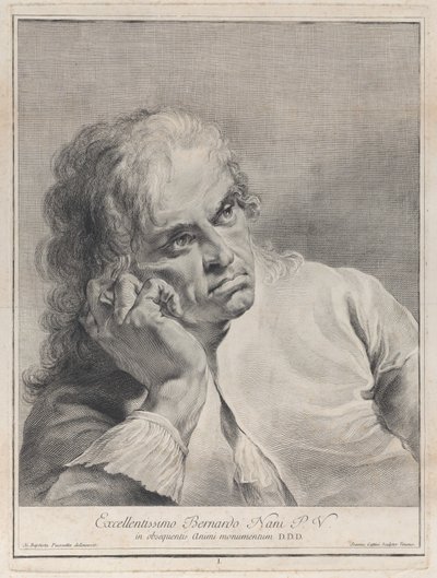 Peinzende man die zijn hoofd op zijn hand rust door Giovanni Cattini