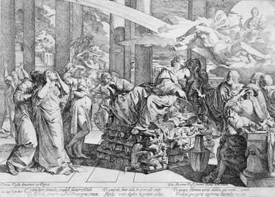 Plakboek met Italiaanse etsen uit de 16e en 17e eeuw door Giovanni Cesare Testa
