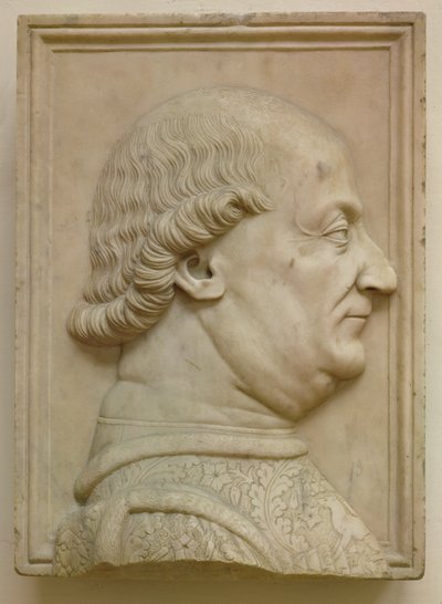 Francesco Sforza, hertog van Milaan, condottiere en opvolger van de Visconti-familie door Giovanni Cristoforo Romano