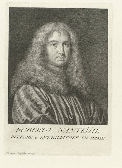 Portret van de kunstenaar Robert Nanteuil (Portretten van kunstenaars) door Giovanni Domenico Campiglia