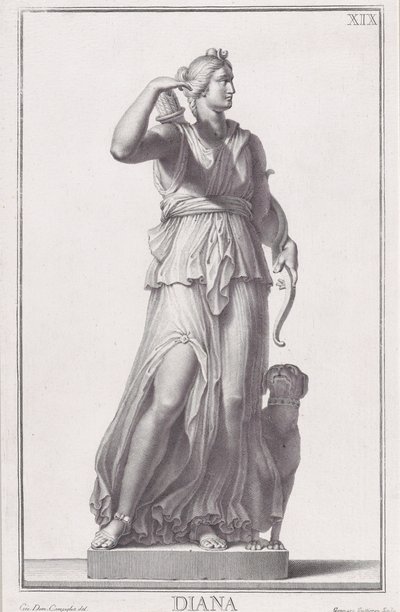 Standbeeld van Diana door Giovanni Domenico Campiglia