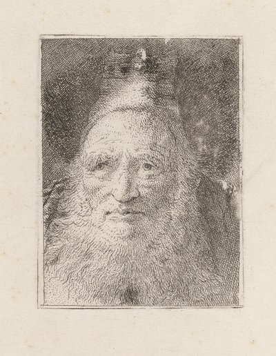 Bejaarde Man met Baard en Hoed, uit de Raccolta di Teste (Collectie van Hoofden) door Giovanni Domenico Tiepolo