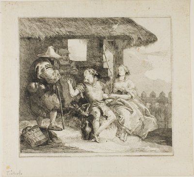 Huwelijk van Angelica en Medoro door Giovanni Domenico Tiepolo