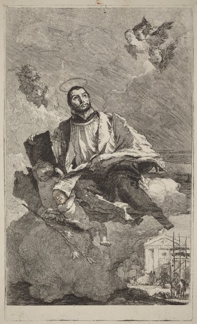 De heilige Cajetanus van Thiene door Giovanni Domenico Tiepolo