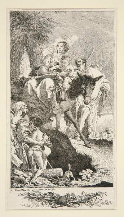 De Heilige Familie met de Bedelaar en zijn Zoon door Giovanni Domenico Tiepolo