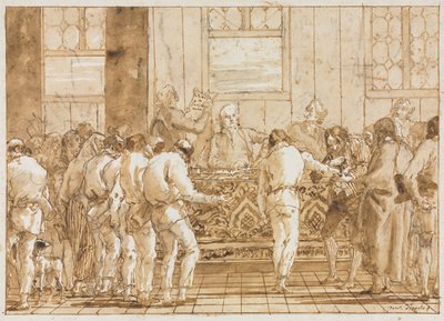 Het proces door Giovanni Domenico Tiepolo