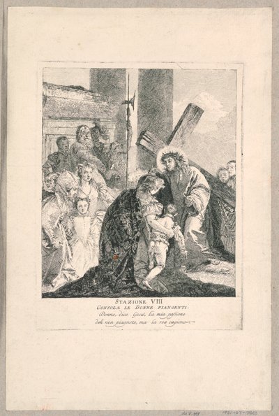 Via crucis - Station VIII, Hij Troost de Huilende Vrouwen door Giovanni Domenico Tiepolo